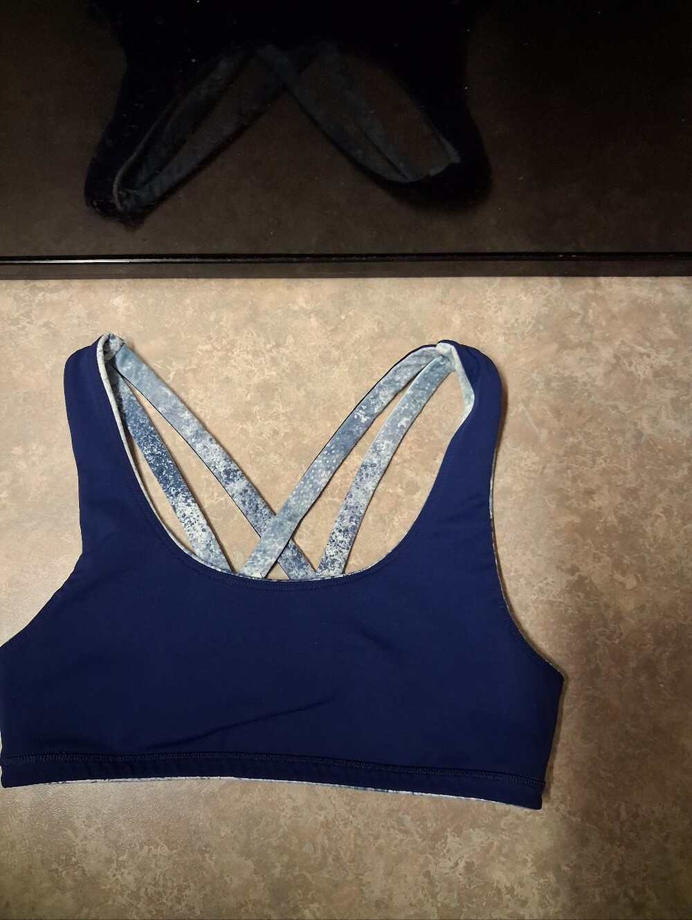 Ivivva Blue Patterned Crossback Sports Bra - Picture 5 of 6